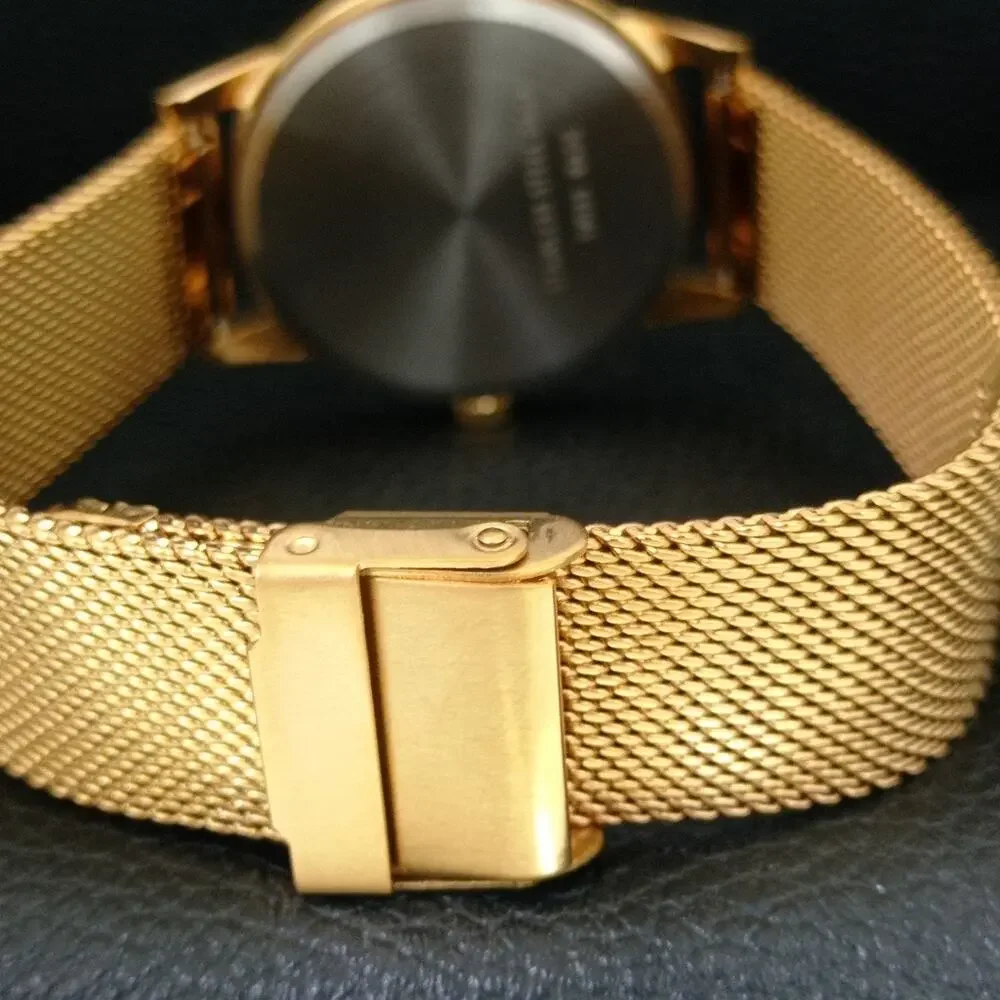 Vintage 1976 Montine Of Switzerland Manual Mens Gold Watch W/Steel Strap